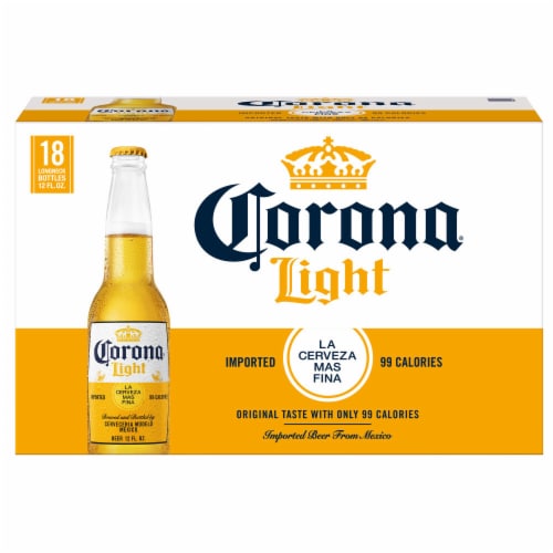 Corona Light Mexican Lager Import Lower Calorie Beer Perspective: back