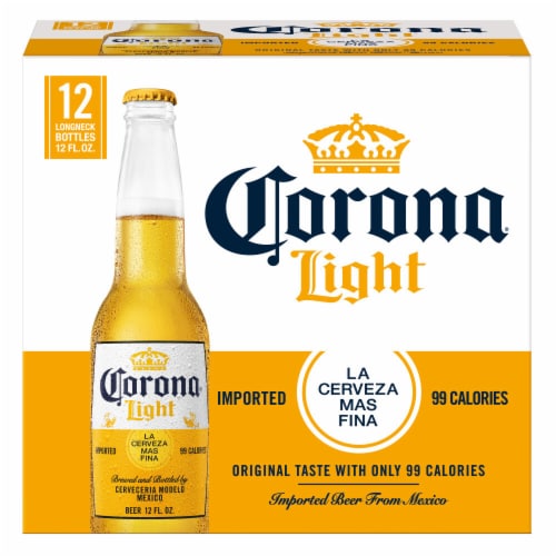 Corona Light Mexican Lager Import Lower Calorie* Beer Perspective: back