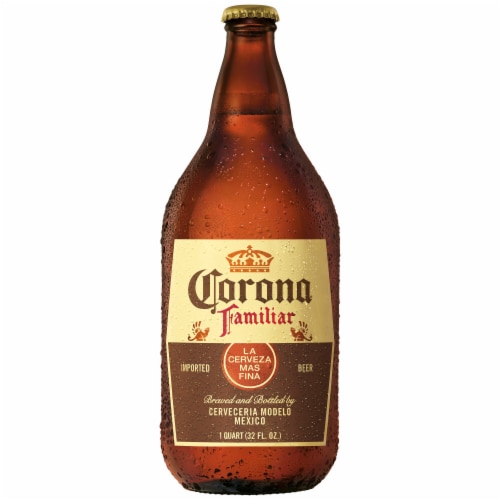 Corona Familiar Lager Mexican Beer Single Bottle Perspective: back