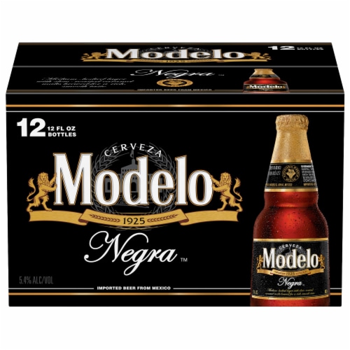 Modelo Negra Amber Lager Mexican Import Beer Perspective: back