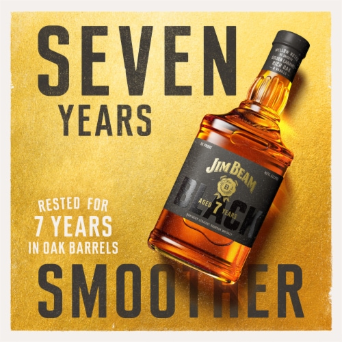 Jim Beam Black 7 Year Old Bourbon Whiskey Perspective: back