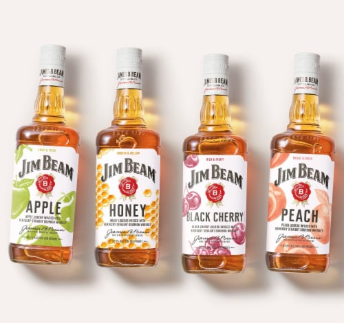 Jim Beam Peach Bourbon Whiskey Perspective: back