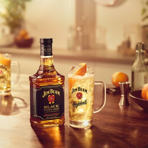 Jim Beam Black Bourbon Whiskey Perspective: back