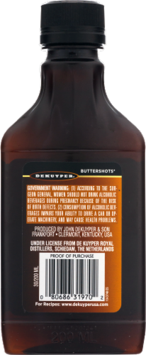 DeKuyper Buttershots Butterscotch Schnapps Liqueur Perspective: back