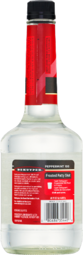 DeKuyper Peppermint Schnapps Liqueur 100 Proof Perspective: back