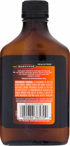 DeKuyper Peachtree Schnapps Liqueur Perspective: back