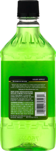 DeKuyper Pucker Sour Apple Schnapps Liqueur Traveler Perspective: back