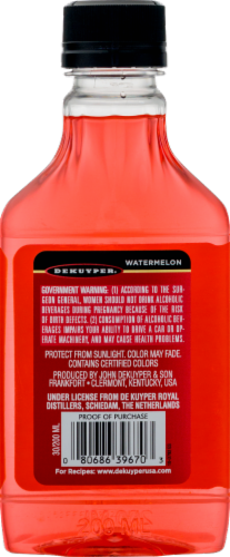 DeKuyper Watermelon Pucker Liqueur Perspective: back