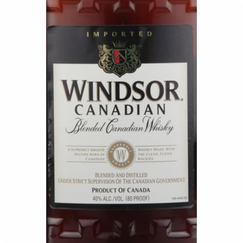 Windsor Canadian Aged 3 Years Blended Whisky Perspective: back