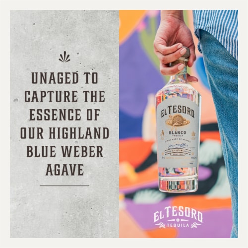 El Tesoro Blanco Tequila Perspective: back