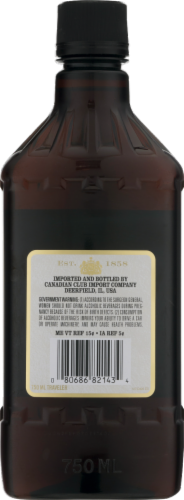 Canadian Club 1858 Premium Extra Aged Blended Canadian Whisky Outdoor Pack Perspective: back