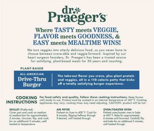 Dr. Praeger's® All American Frozen Veggie Burgers Perspective: back