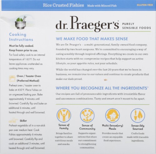 Dr. Praeger's® Rice Crusted Fishies Perspective: back