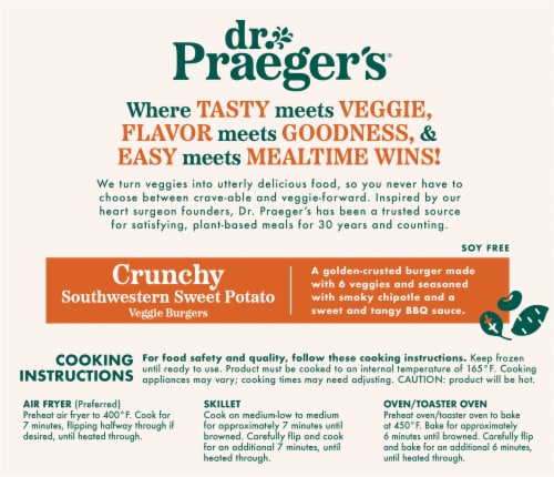 Dr. Praeger's® Southern Sweet Potato Crunch Burger Perspective: back