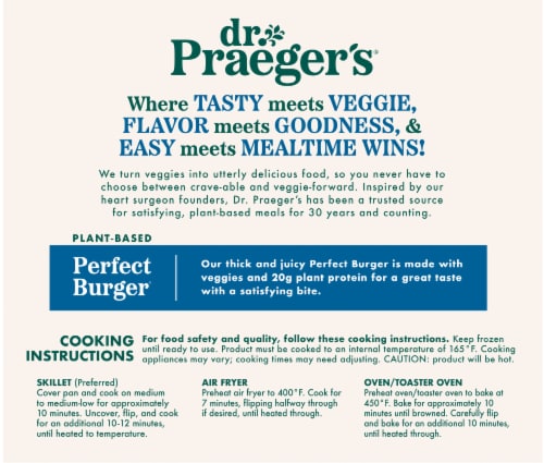 Dr. Praeger’s Meatless Perfect Burger Perspective: back
