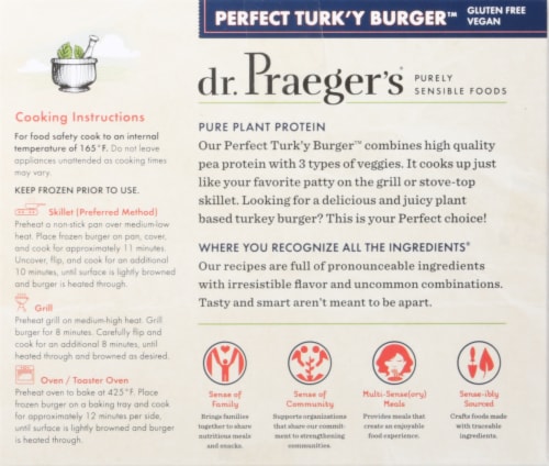 Dr. Praeger’s Gluten Free Meatless Perfect Turk’y Burger Perspective: back