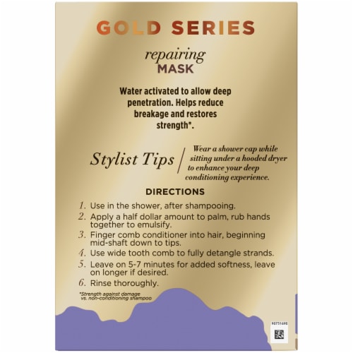 Pantene Gold Series Sulfate-Free Repairing Mask Treatment with Argan Oil for Curly Coily Hair Perspective: back