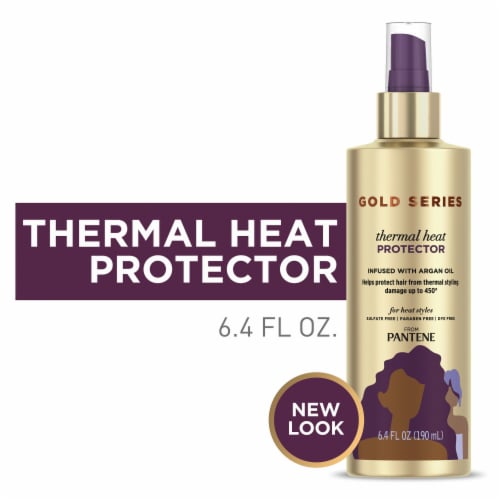 Pantene Gold Series Sulfate- Free Thermal Heat Protector Oil Perspective: back