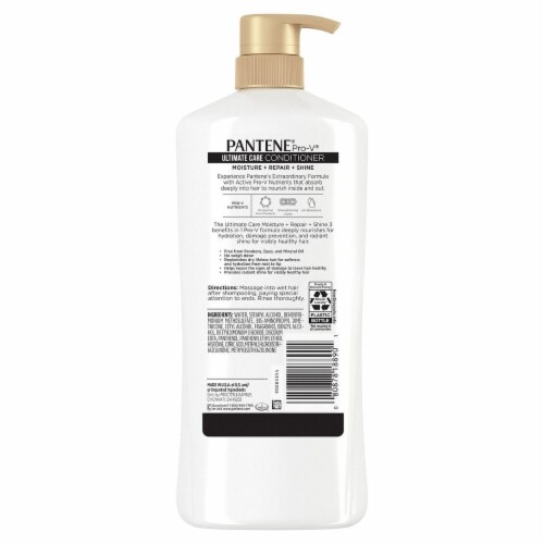 Pantene Pro-V Ultimate Care Shine Conditioner Damaged Hair/Split Ends (38.2 oz.) Perspective: back
