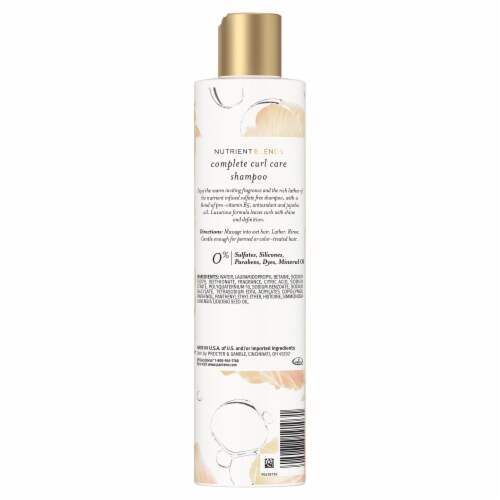 Pantene Nutrient Blends Complete Curl Care Shampoo with Jojoba Oil for Curly Hair Sulfate Free Perspective: back