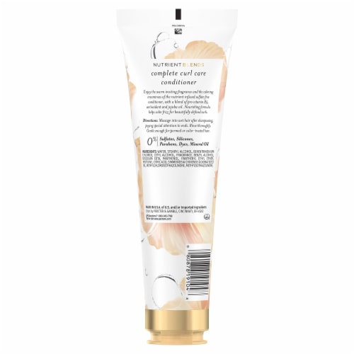 Pantene Nutrient Blends Complete Curl Care Conditioner with Jojoba Oil for Curly Hair Silicone Free Perspective: back