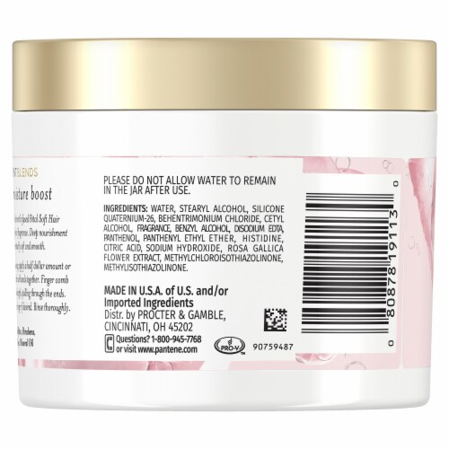Pantene Nutrient Blends Miracle Moisture Boost Rose Water Petal Soft Hair Treatment Perspective: back
