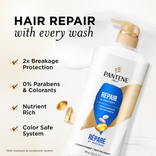 Pantene Repair and Protect Conditioner, 2x Breakage Protection Perspective: back