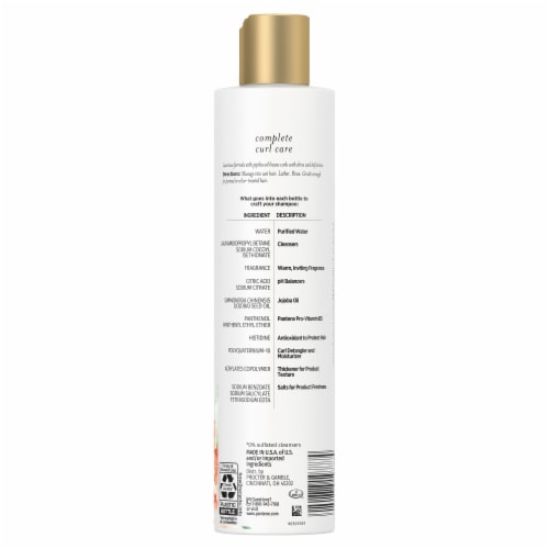 Pantene Nutrient Blends Complete Curl Care Sulfate Free with Jojoba Oil Hair Shampoo Perspective: back