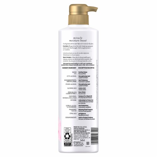 Pantene Nutrient Blends Moisture Rose Water Conditioner Perspective: back