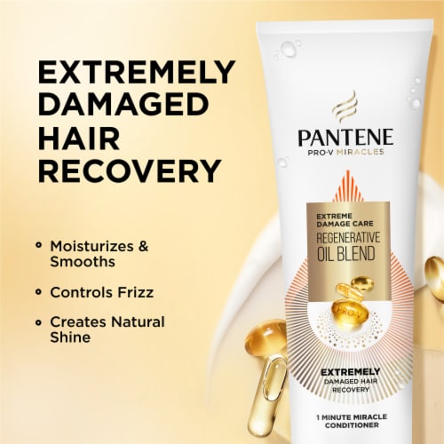 Pantene Pro-V Miracles Conditioner Extreme Damage Care Regenerative Blend 1 Minute Miracle Perspective: back