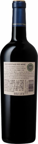 Bogle Family Vineyards Heritage Red Blend Wine Perspective: back