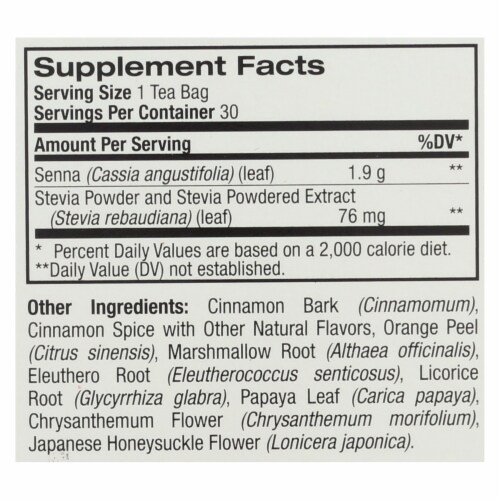 Laci Le Beau Super Dieter'S Tea Cinnamon Spice - 30 Tea Bags Perspective: back