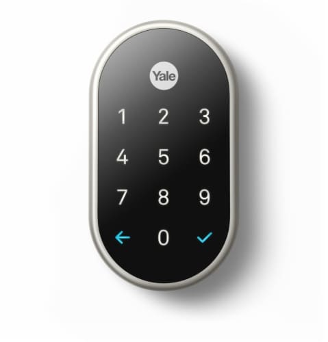 Nest x Yale Satin Nickel Lock - Silver Perspective: back