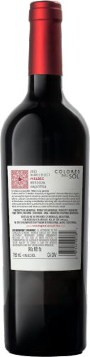 Colores Del Sol Argentina Malbec Red Wine Perspective: back