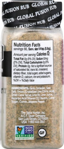 The Spice Hunter® Coriander Lime Rub Perspective: back