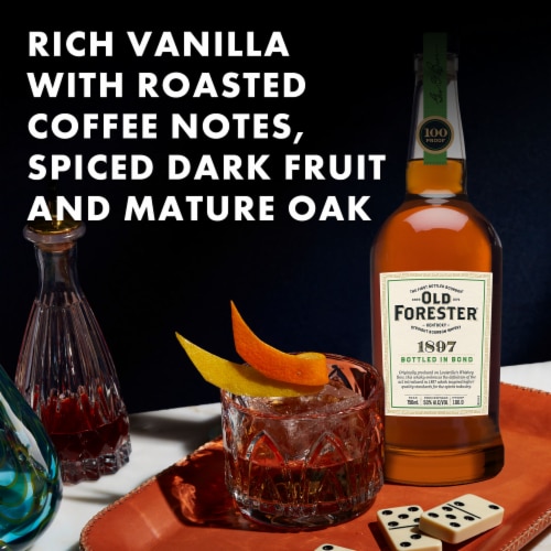 Old Forester 1897 Bottled in Bond Kentucky Straight Bourbon Whisky Perspective: back