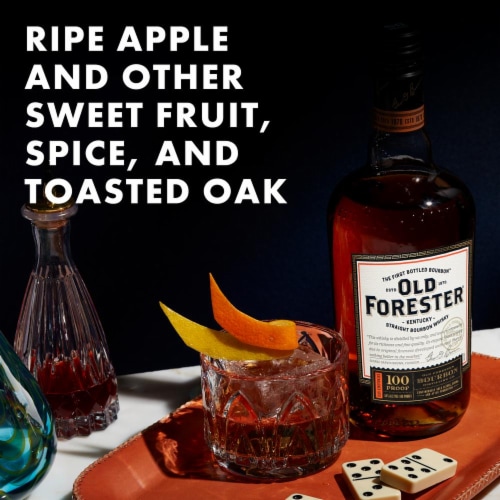 Old Forester 100 Proof Kentucky Straight Bourbon Whisky Perspective: back