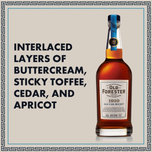 Old Forester 1910 Old Fine Whisky Kentucky Straight Bourbon Whisky Perspective: back