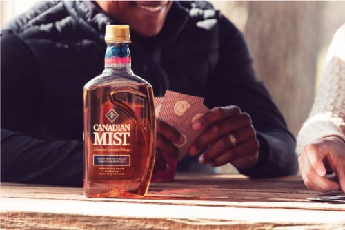 Canadian Mist Blended Canadian Whisky Perspective: back