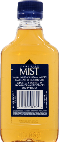 Canadian Mist Blended Canadian Whisky Perspective: back