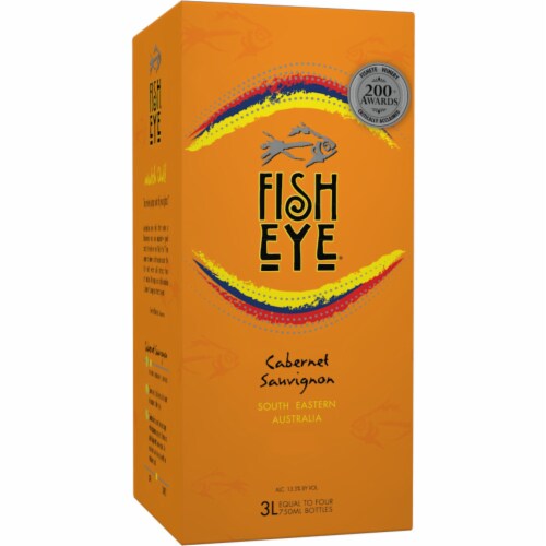Fish Eye Cabernet Sauvignon Australia Red Wine Box Perspective: back