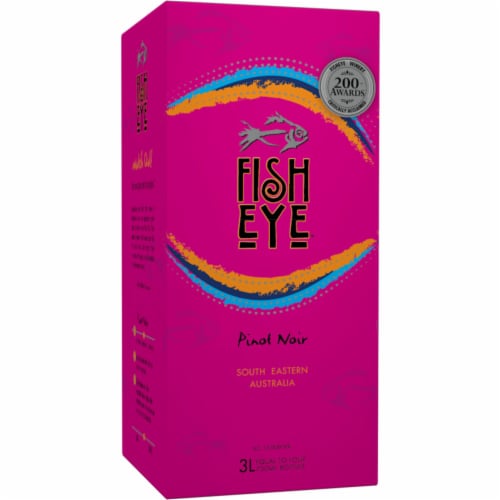 Fish Eye Pinot Noir Australia Red Wine Box Perspective: back