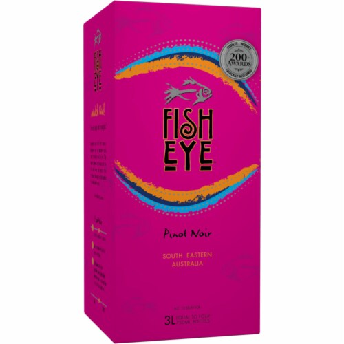 Fish Eye Pinot Noir Australia Red Wine Box Perspective: back