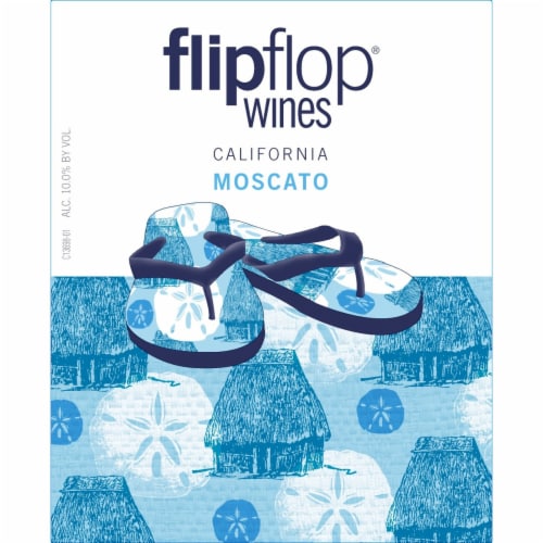 Flipflop Moscato California White Wine Perspective: back