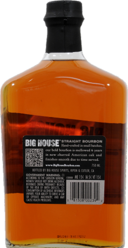 Big House 6 Year Straight Bourbon Whiskey Perspective: back