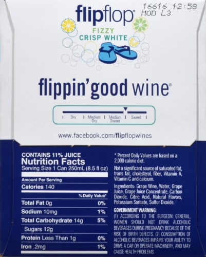 Flipflop Fizzy Crisp White Wine Spritzer Perspective: back