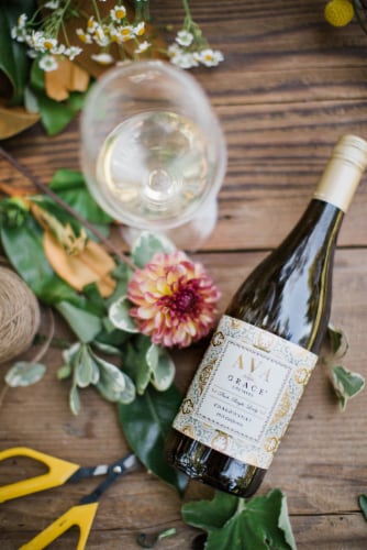Ava Grace Chardonnay White Wine Perspective: back