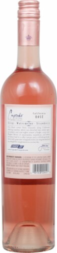 Cupcake Vineyards Rose Wine Perspective: back