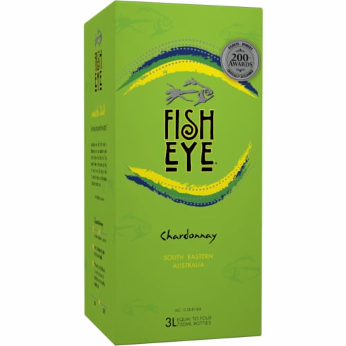 Fish Eye Chardonnay Australia White Wine Box Perspective: back
