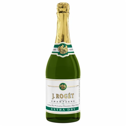 J. Roget American Champagne Extra Dry White Sparkling Wine Perspective: back